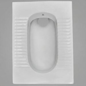 CL-406 Orissa Ceramic Squatting Pan (560x425mm), white & ivory
