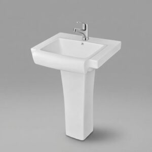 CL-115 Extra Wide Ceramic Pedestal Basin (615x520mm)