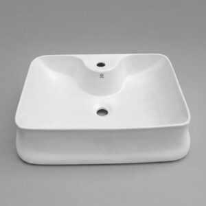 CL-506 Top Wash Vanity Basin (635 x 480 mm), white & ivory